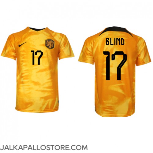 Alankomaat Daley Blind #17 Kotipaita MM-kisat 2022 Lyhythihainen